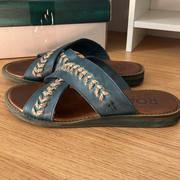 Roan by Bed Stu Buttress Dark Teal Sandal Womens Size 6.5 - Picture 5 of 11